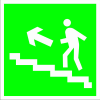 Табличка Напрямок до евакуаційного виходу по сходах вгору